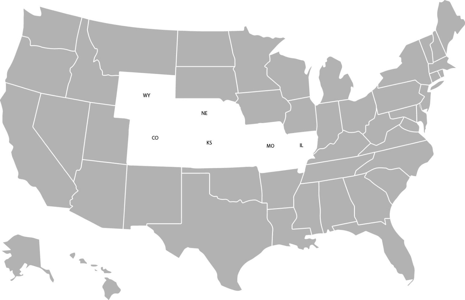 Map of W. C. Tingle Service Area (Midwest)